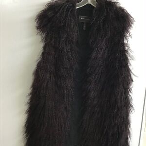 BCBG Mongolian lamb fur vest